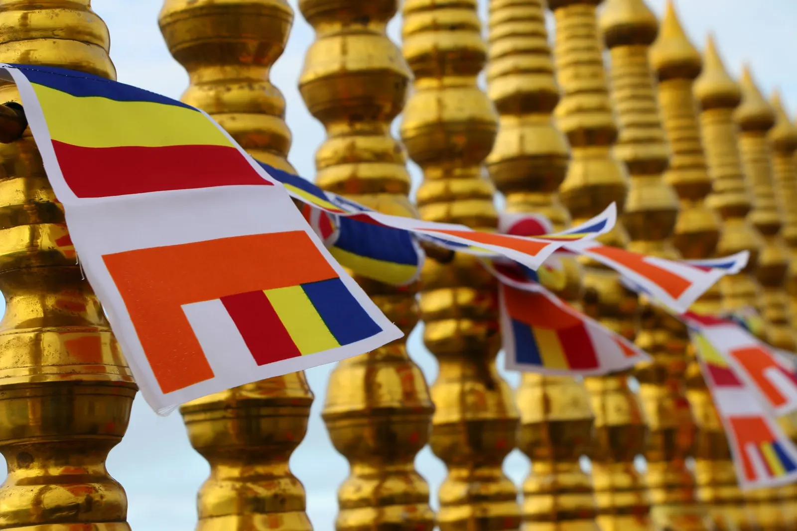 Buddhistische Fahnen Adams Peak Gipfel