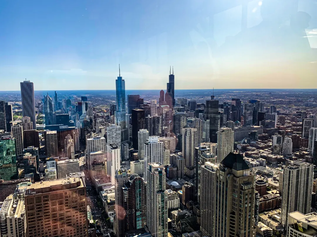 Chicago Skyline Blick von 360 in River North