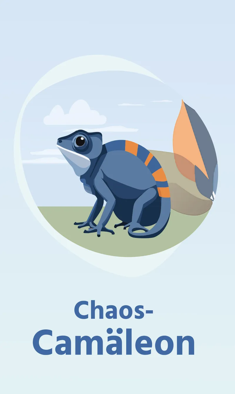 Illustration eines Chamäleons