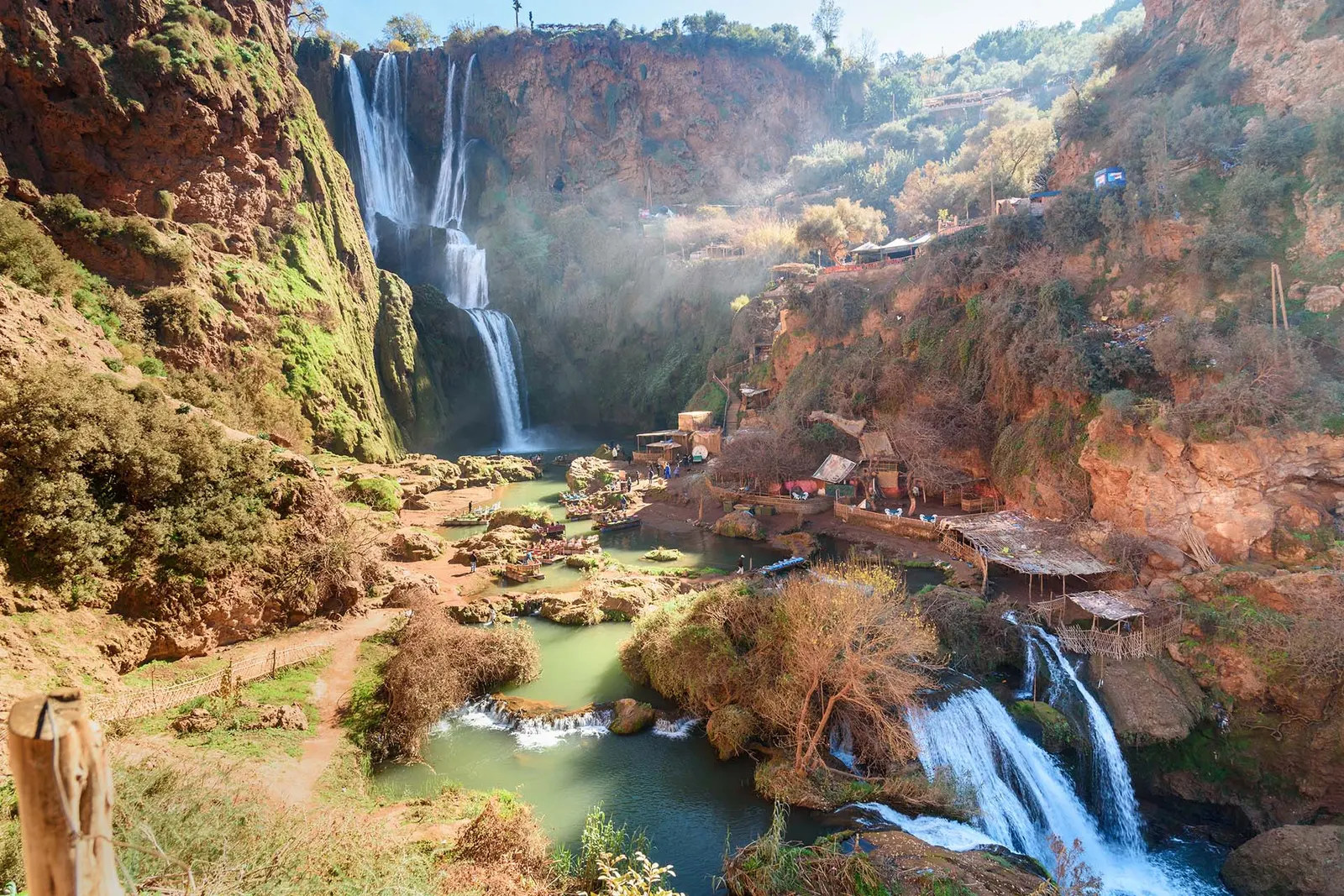Die Ouzoud Wasserfälle im Mittleren Atlas