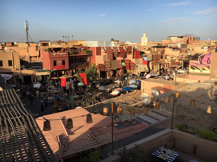 Blick auf Marrakesch's Märkte